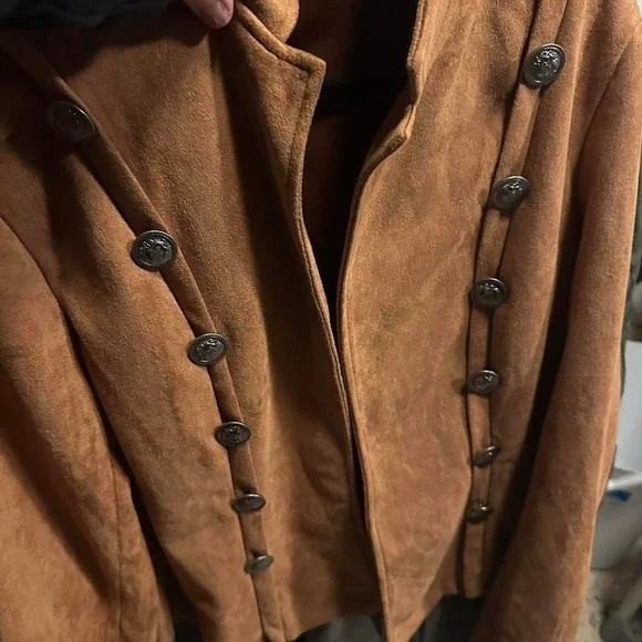 Brown suede jacet - Picture 2 of 4